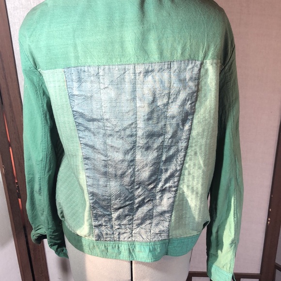 Nadya Green patchwork jacket that is jeans style/lots of pockets/XS - Picture 6 of 17